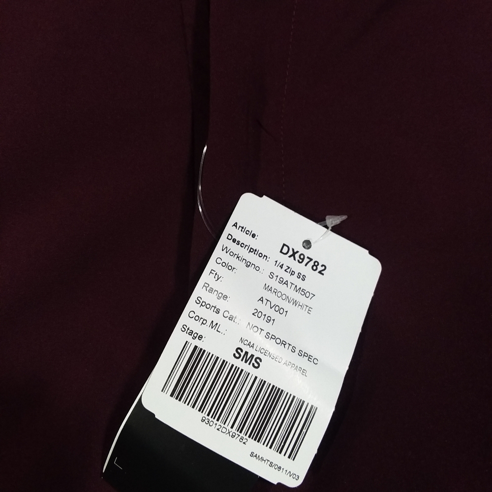 Adidas Game Mode 1/4 zip pullover small maroon - Picture 10 of 12